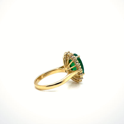 3.21ct Green Emerald Ring