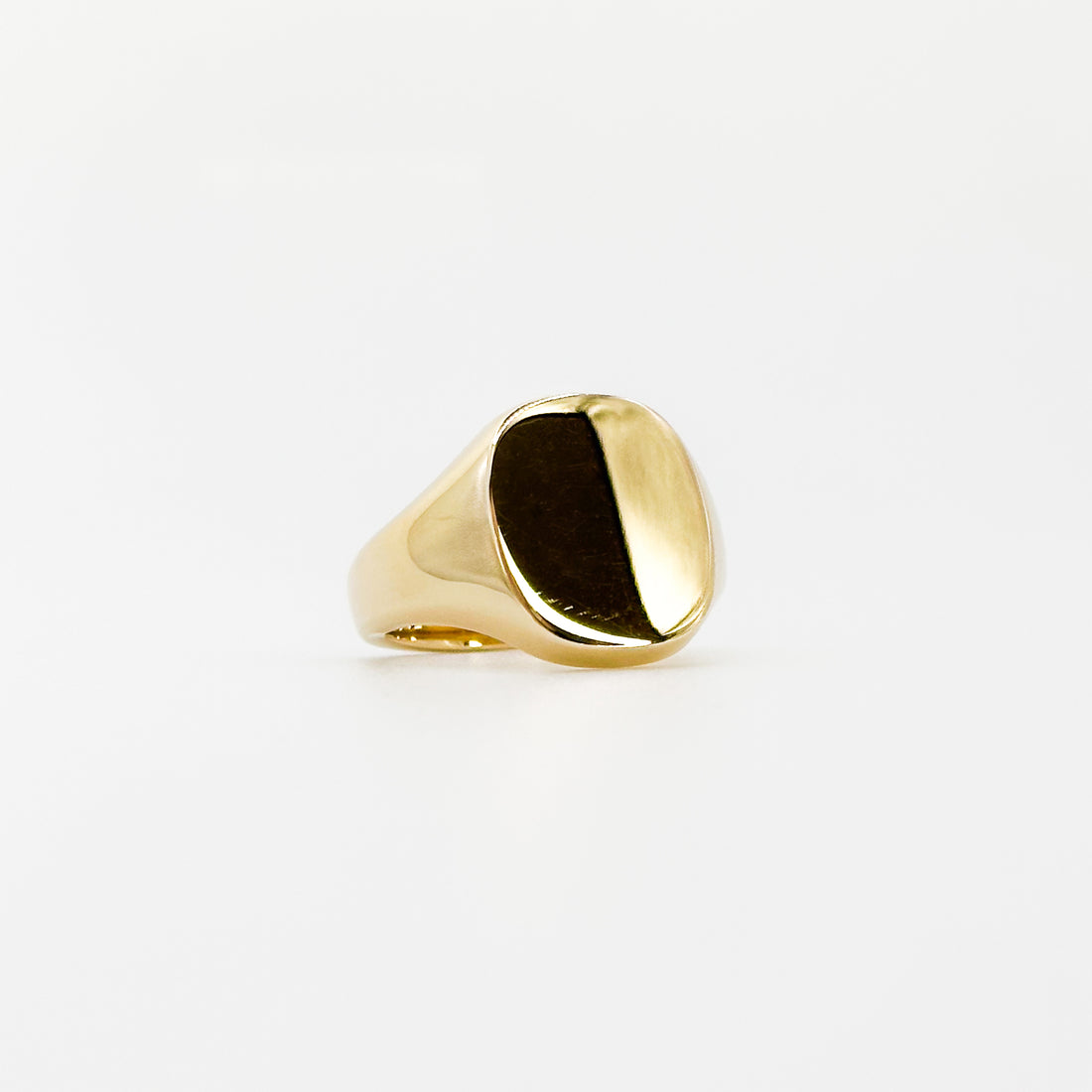 Yellow Gold Gents Cushion Signet Ring