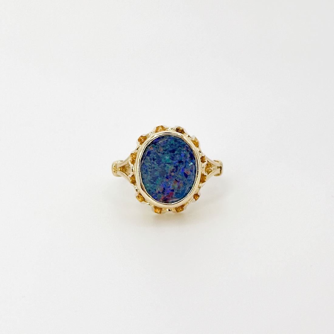 Vintage Blue Opal Ring