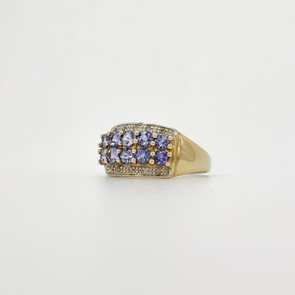 Sapphire Vintage Cluster Ring