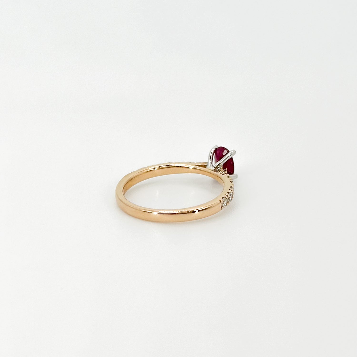 0.65ct Ruby Ring in Rose Gold