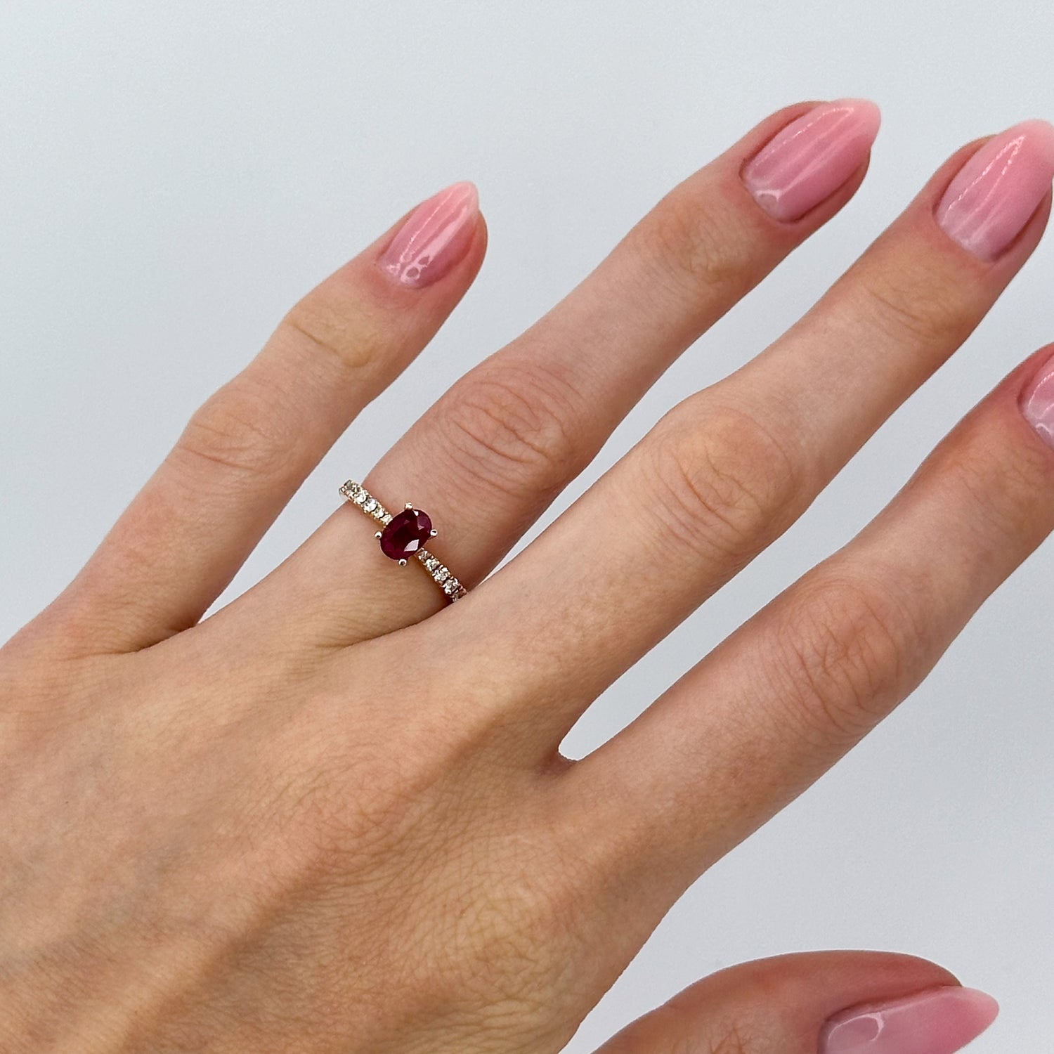 0.65ct Ruby Ring in Rose Gold