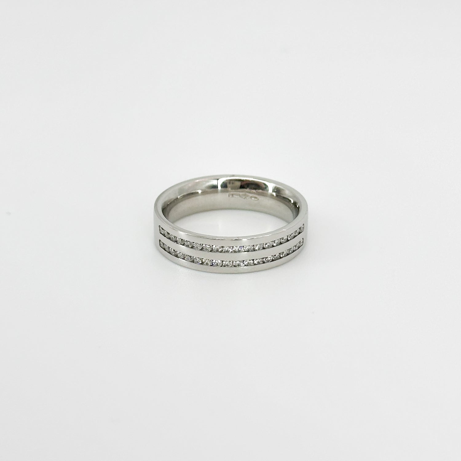 5mm Platinum Eternity Band with Diamonds