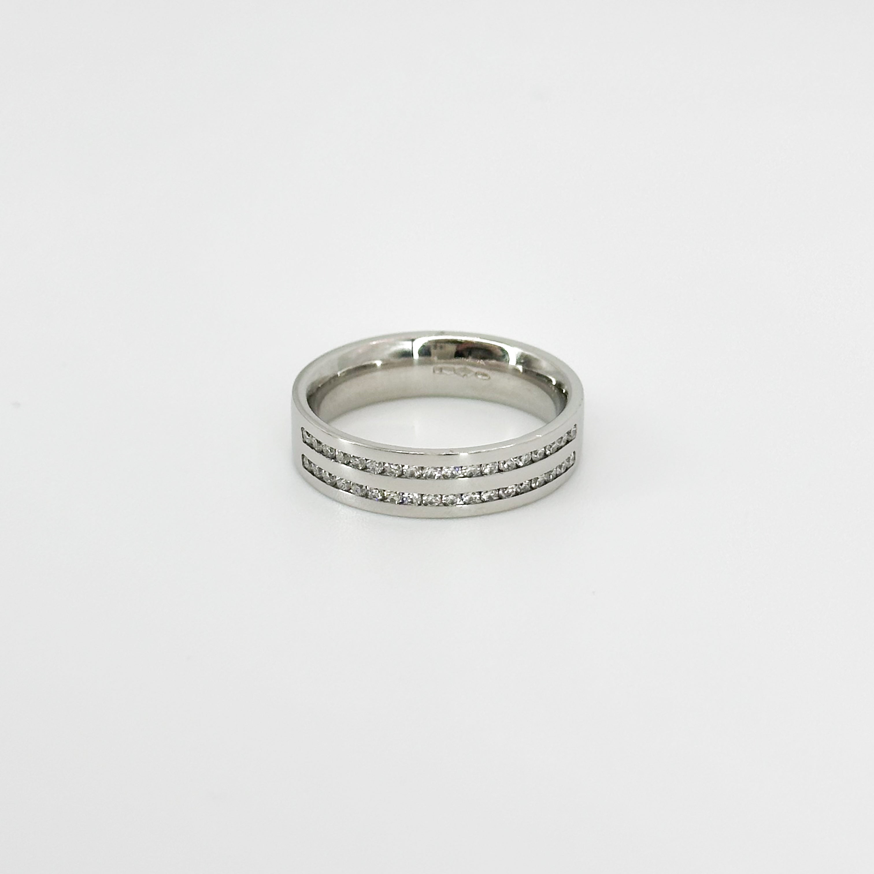 5mm Platinum Eternity Band with Diamonds