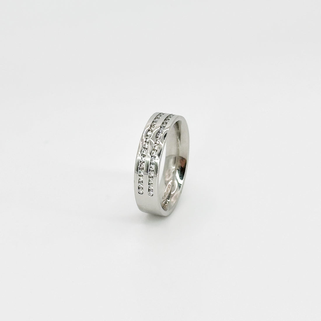 5mm Platinum Eternity Band with Diamonds