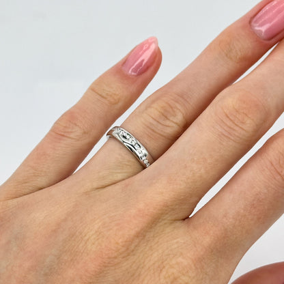 Full Turn Eternity Ring with Diamonds