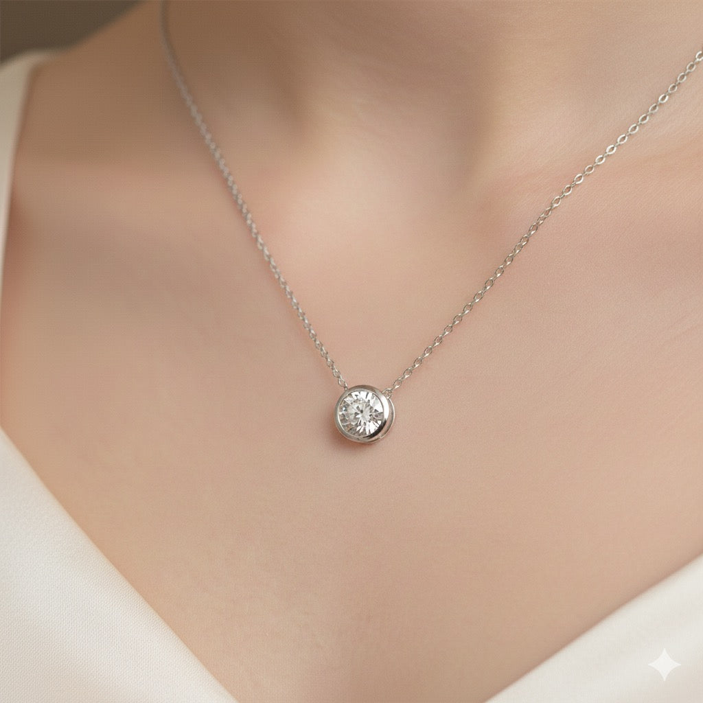 0.61 ct Solitaire Diamond Pendant