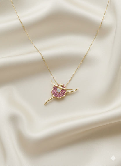 Ballerina Pendant with Diamonds &amp; Sapphires