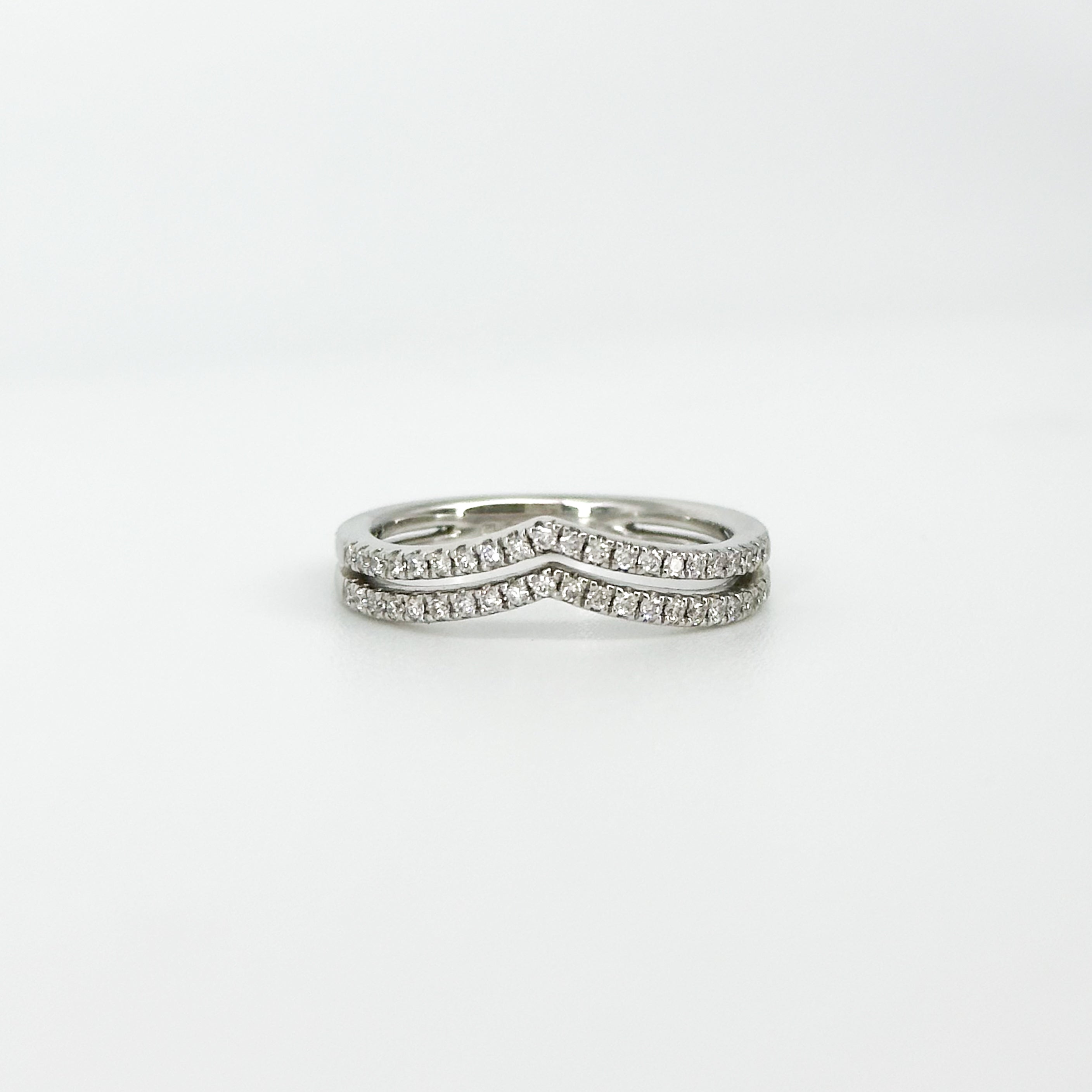 Shaped Diamond Eternity Ring in Platinum