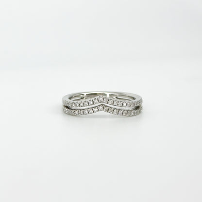 Shaped Diamond Eternity Ring in Platinum