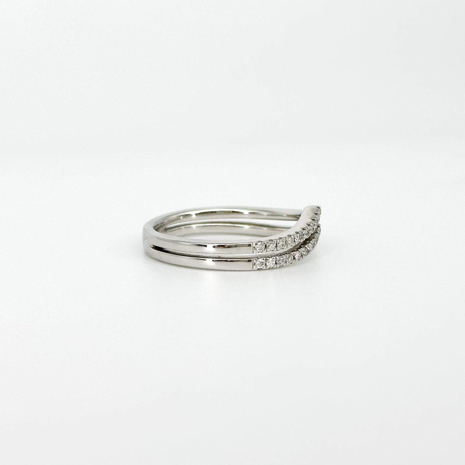 Shaped Diamond Eternity Ring in Platinum