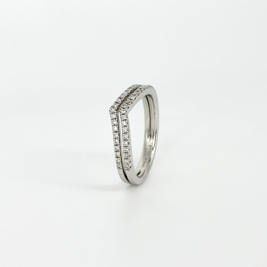 Shaped Diamond Eternity Ring in Platinum