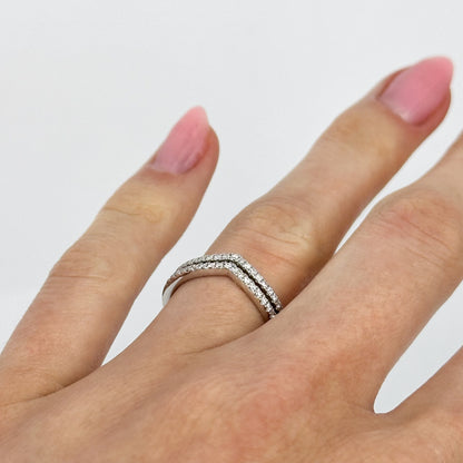 Shaped Diamond Eternity Ring in Platinum