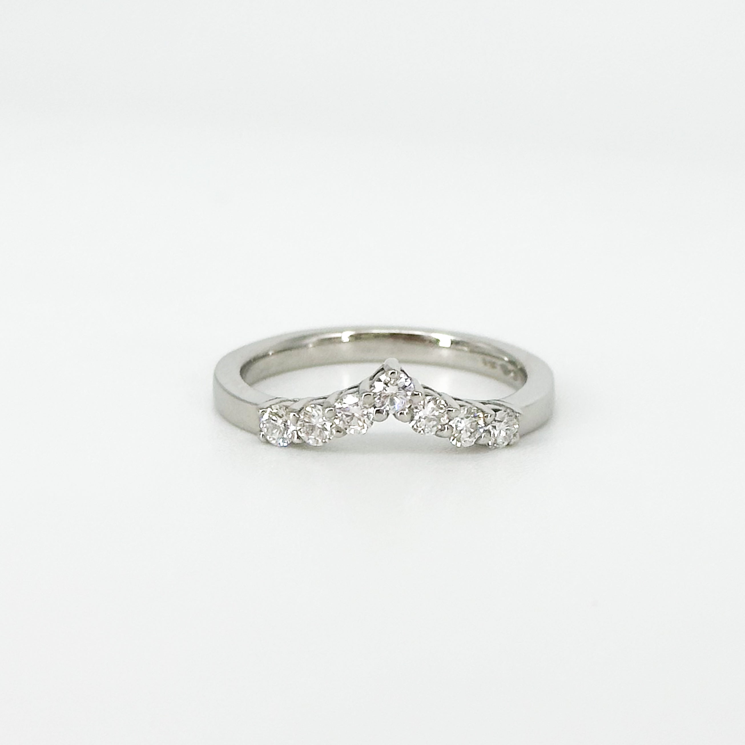 Shaped Diamond Eternity Ring in Platinum