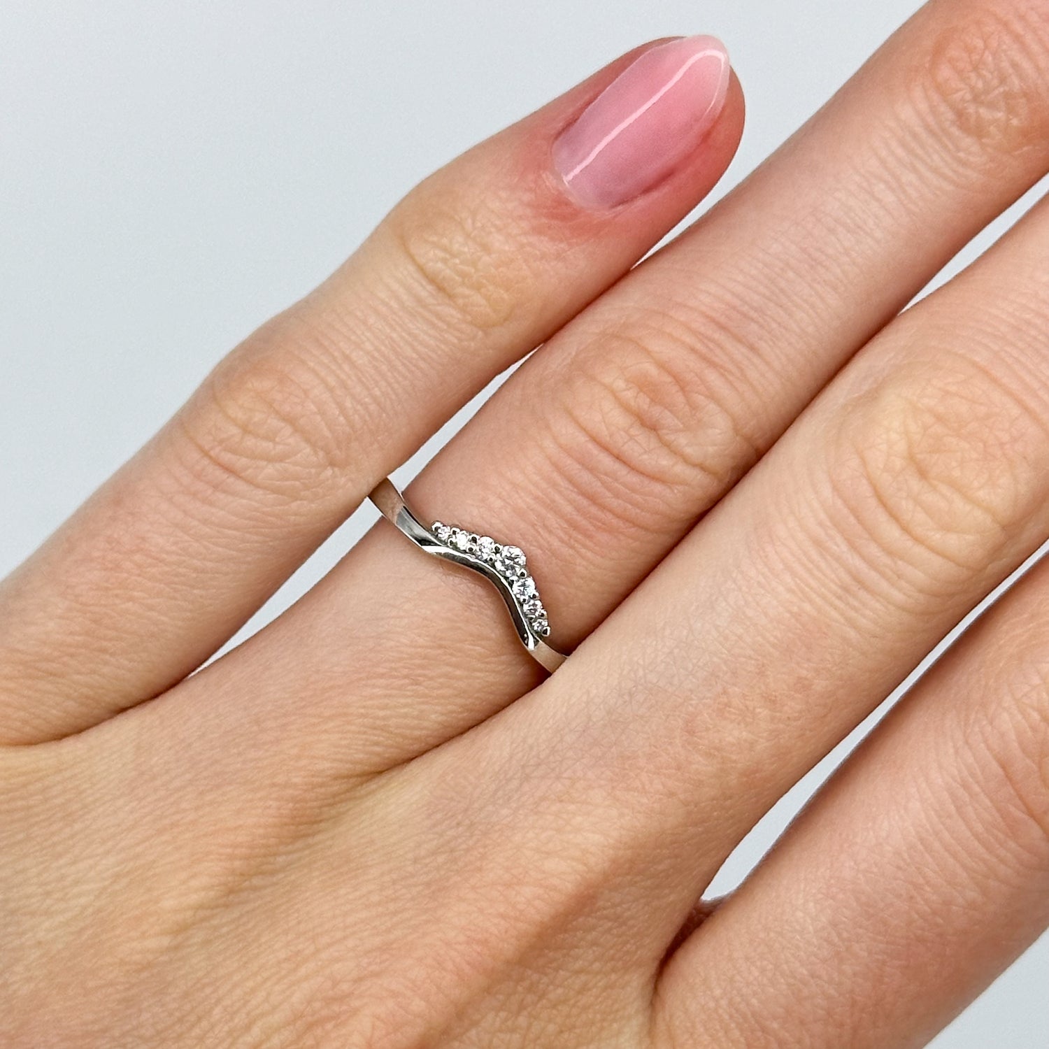 Shaped Eternity Ring in Platinum