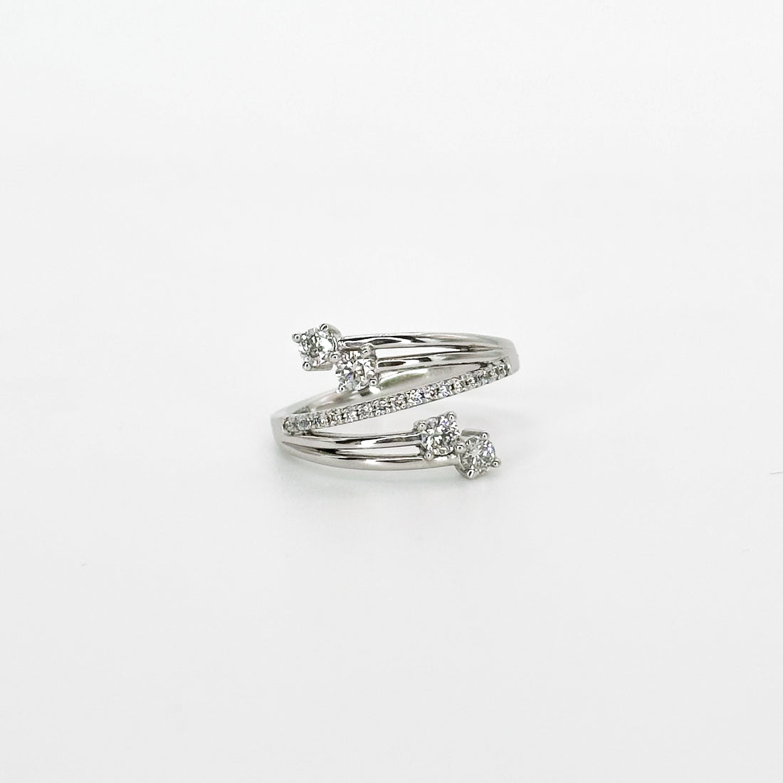 Platinum Dress Ring with Diamonds