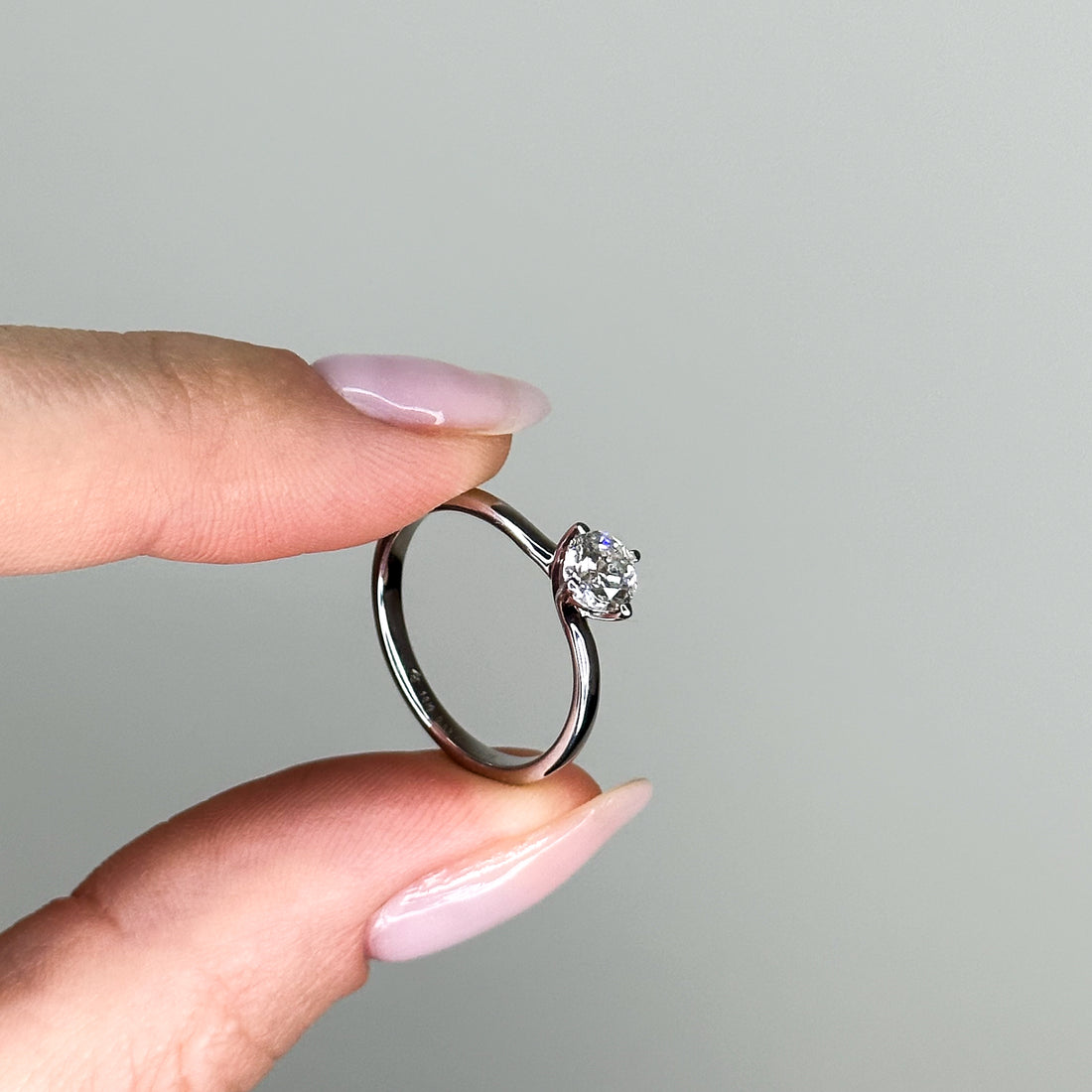 0.53ct Round Cut Diamond Engagement Ring