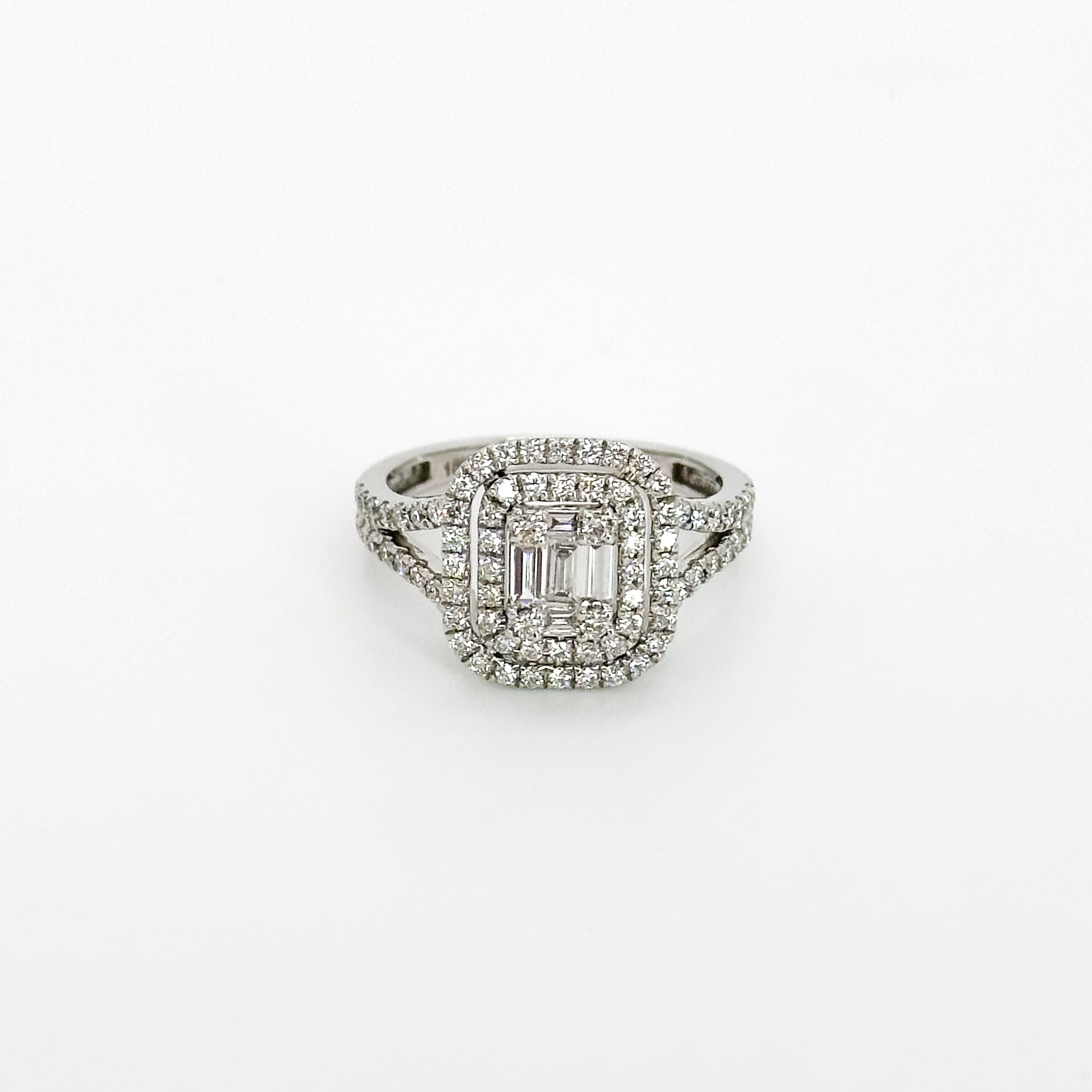 Diamond Cluster Ring in White Gold