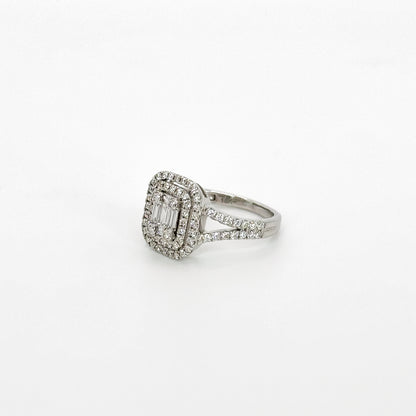 Diamond Cluster Ring in White Gold