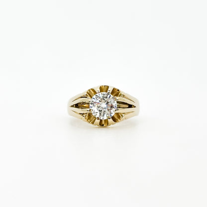 Gold Ring with Zircon