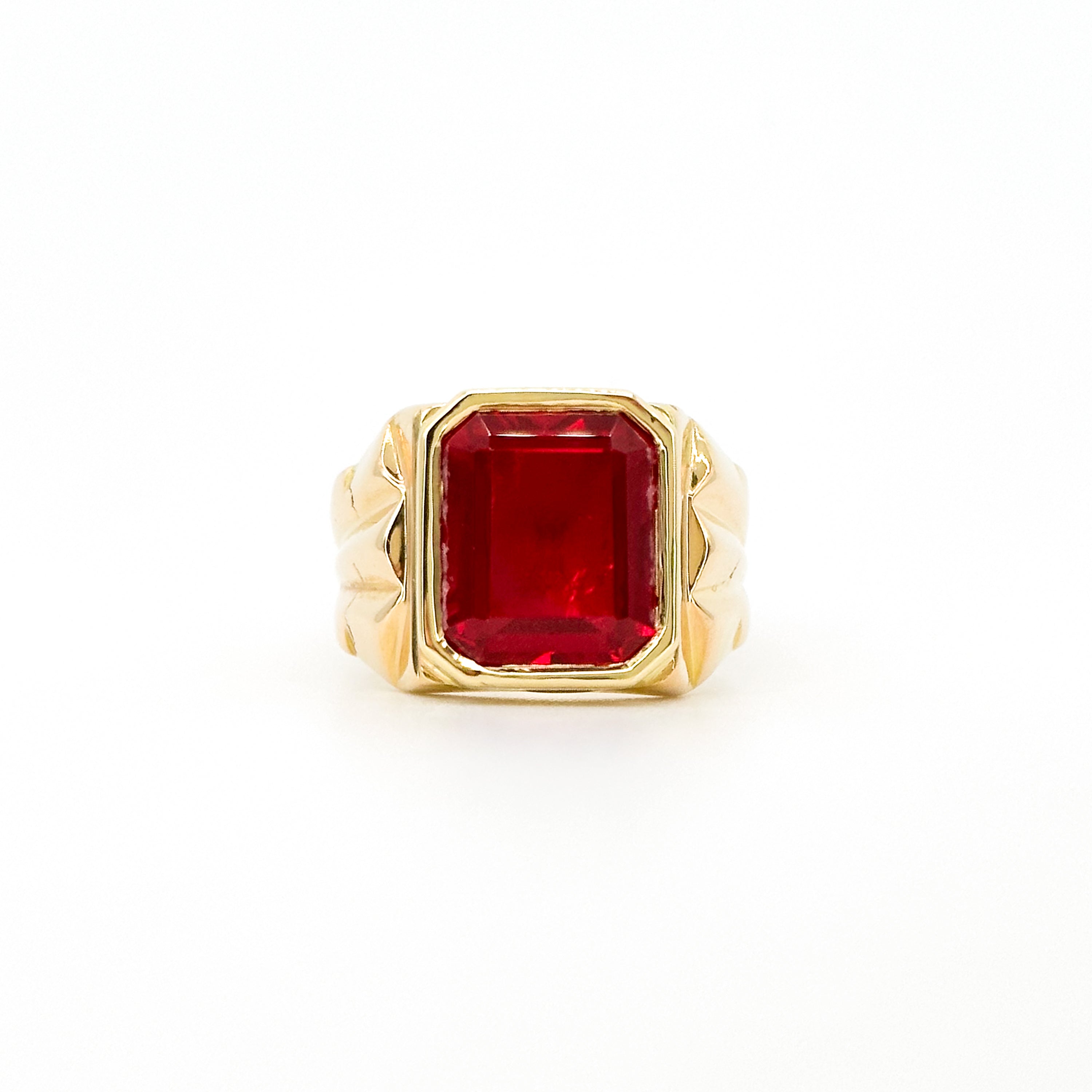 Unisex Red Sapphire Ring