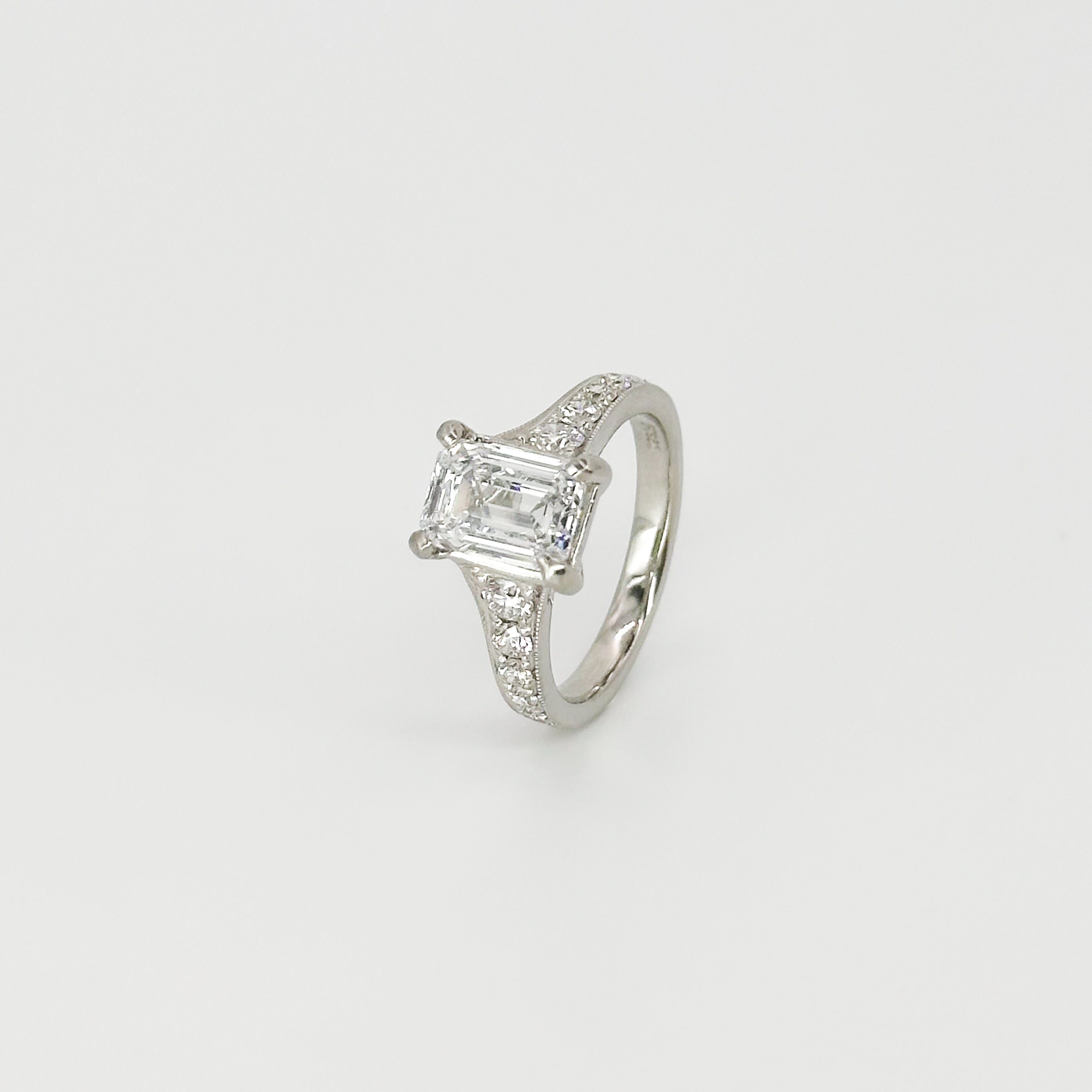 2.01ct Lab-Grown Emerald Cut Diamond Ring