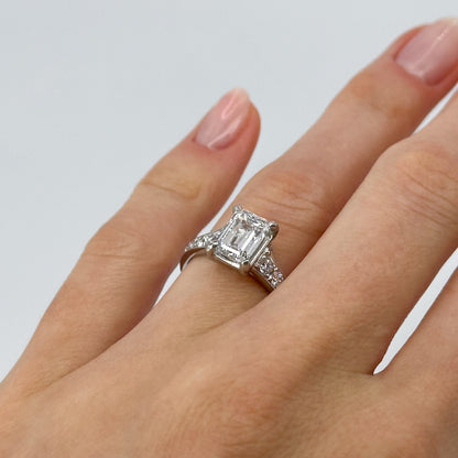 2.01ct Lab-Grown Emerald Cut Diamond Ring