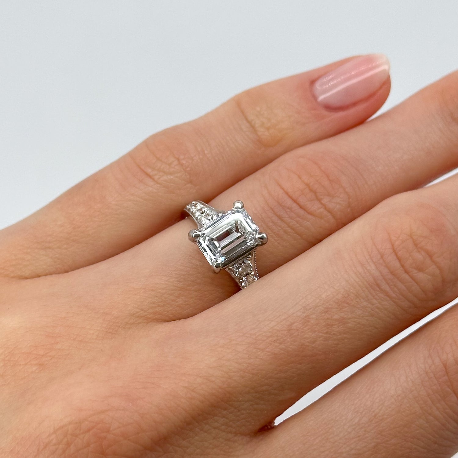 2.01ct Lab-Grown Emerald Cut Diamond Ring