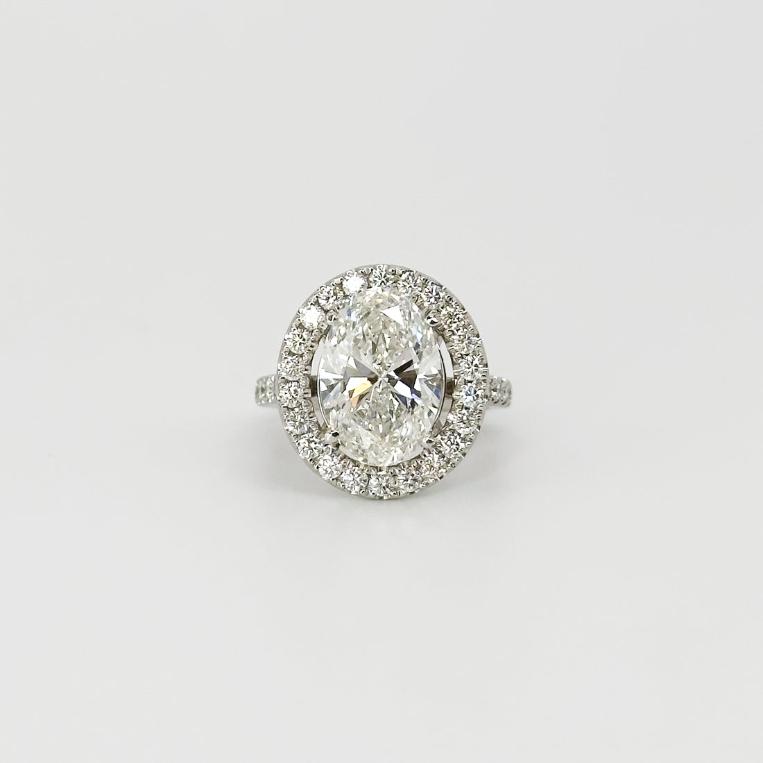 4.26ct Lab-Grown Oval Cut Diamond Ring
