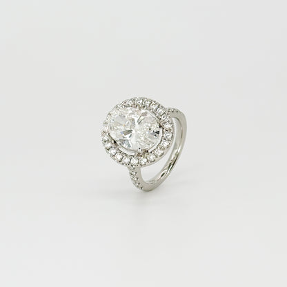 4.26ct Lab-Grown Oval Cut Diamond Ring