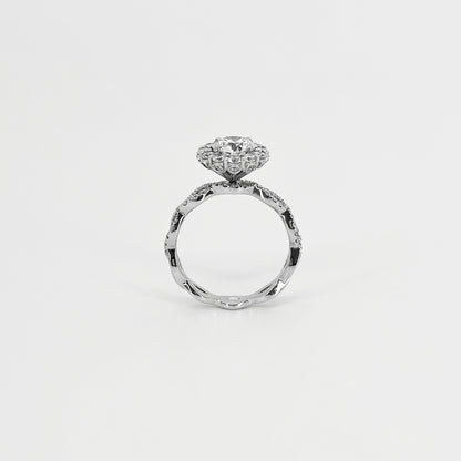 1.00ct Lab-Grown Diamond Ring with Diamond Halo