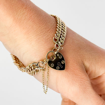 Chain Bracelet with Heart Clasp