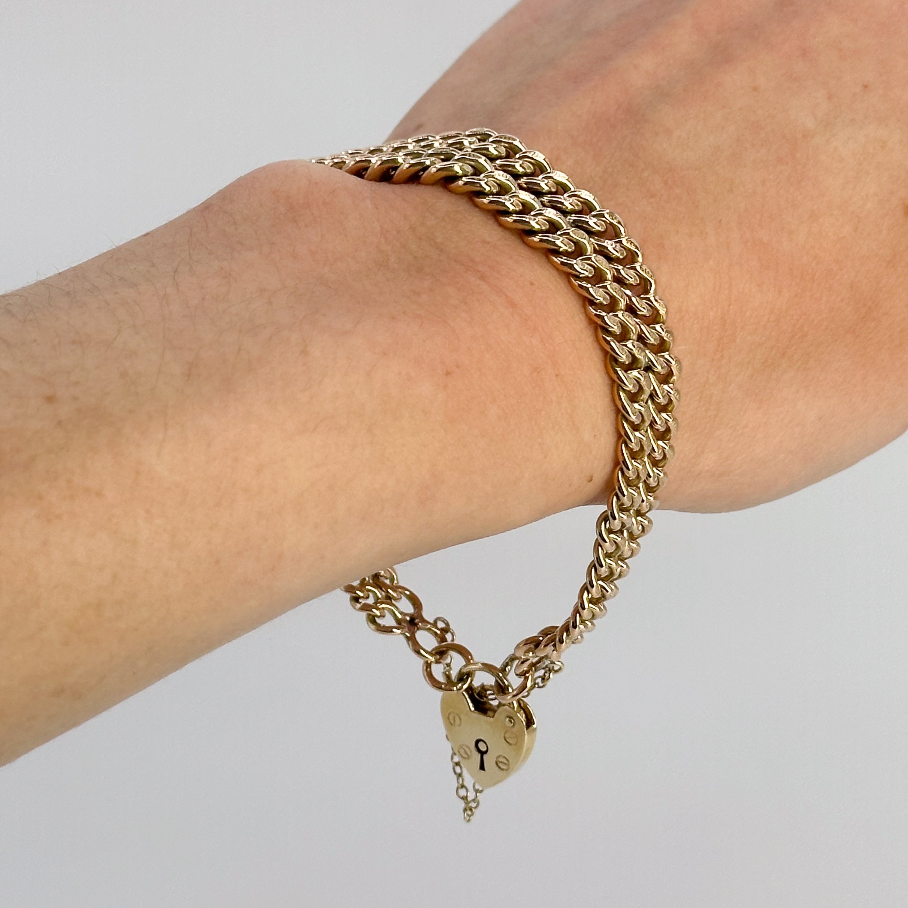 Chain Bracelet with Heart Clasp