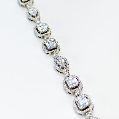 4.00ct Diamond Cluster Bracelet