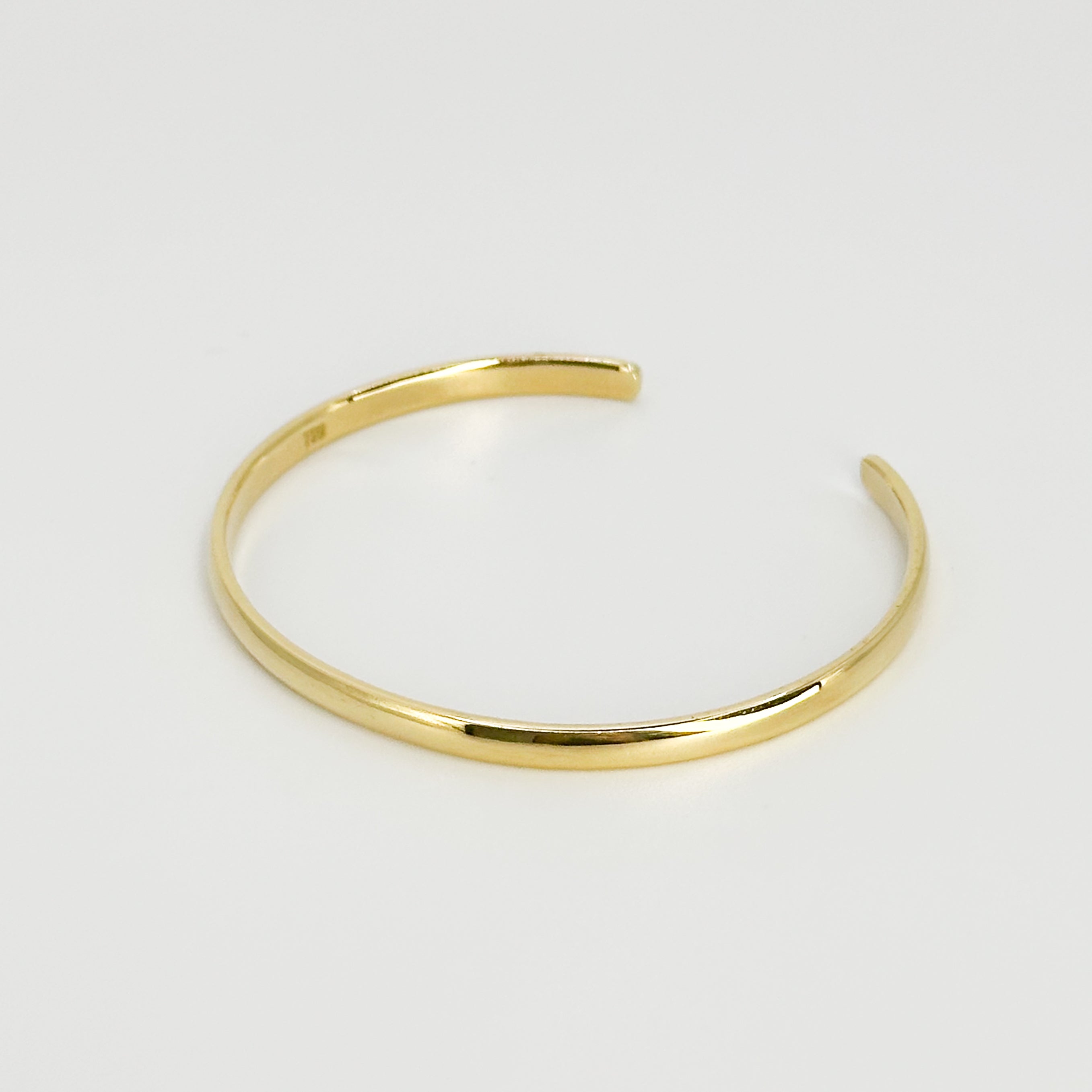 Yellow Gold Cuff Bangle Bracelet