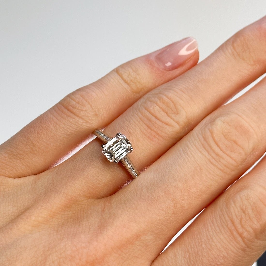 1.23ct Emerald Cut Diamond Ring