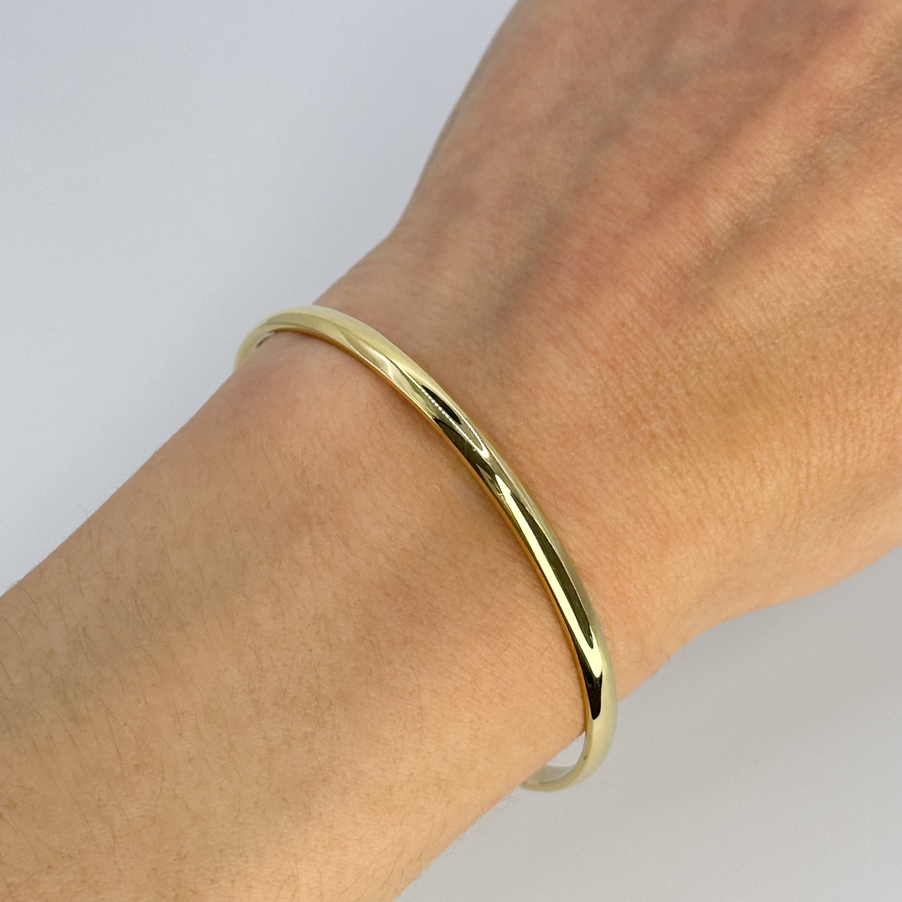 Yellow Gold Cuff Bangle Bracelet