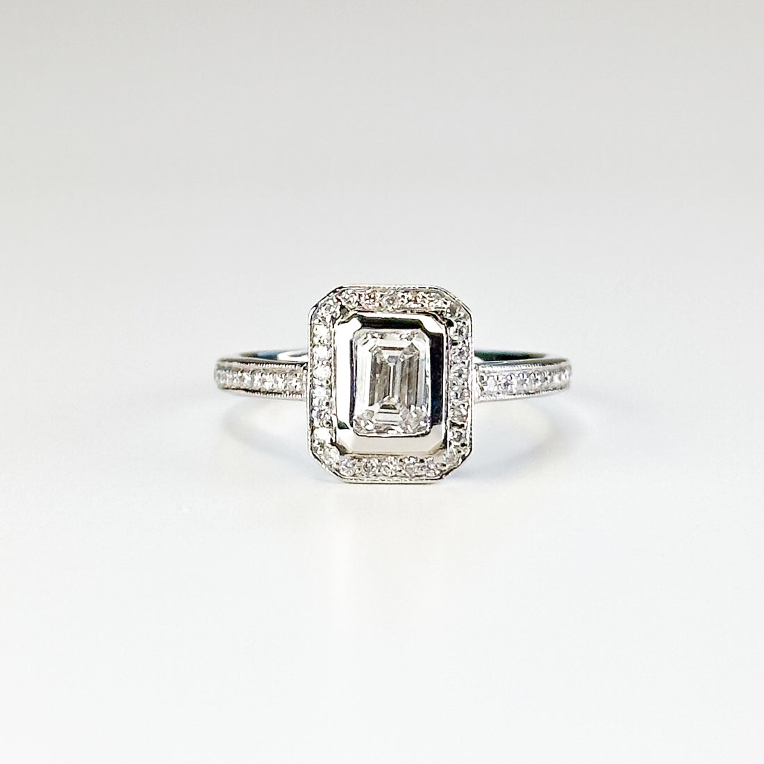 0.62ct Emerald Cut Diamond Ring