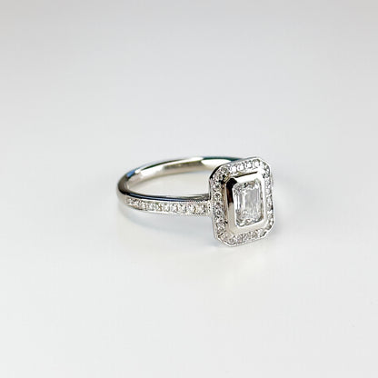 0.62ct Emerald Cut Diamond Ring