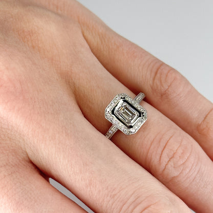 0.62ct Emerald Cut Diamond Ring
