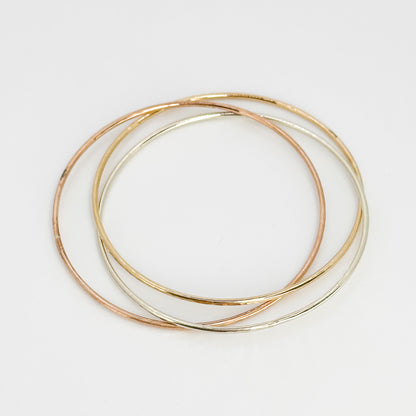 Hammered Crossover Bangle Bracelet