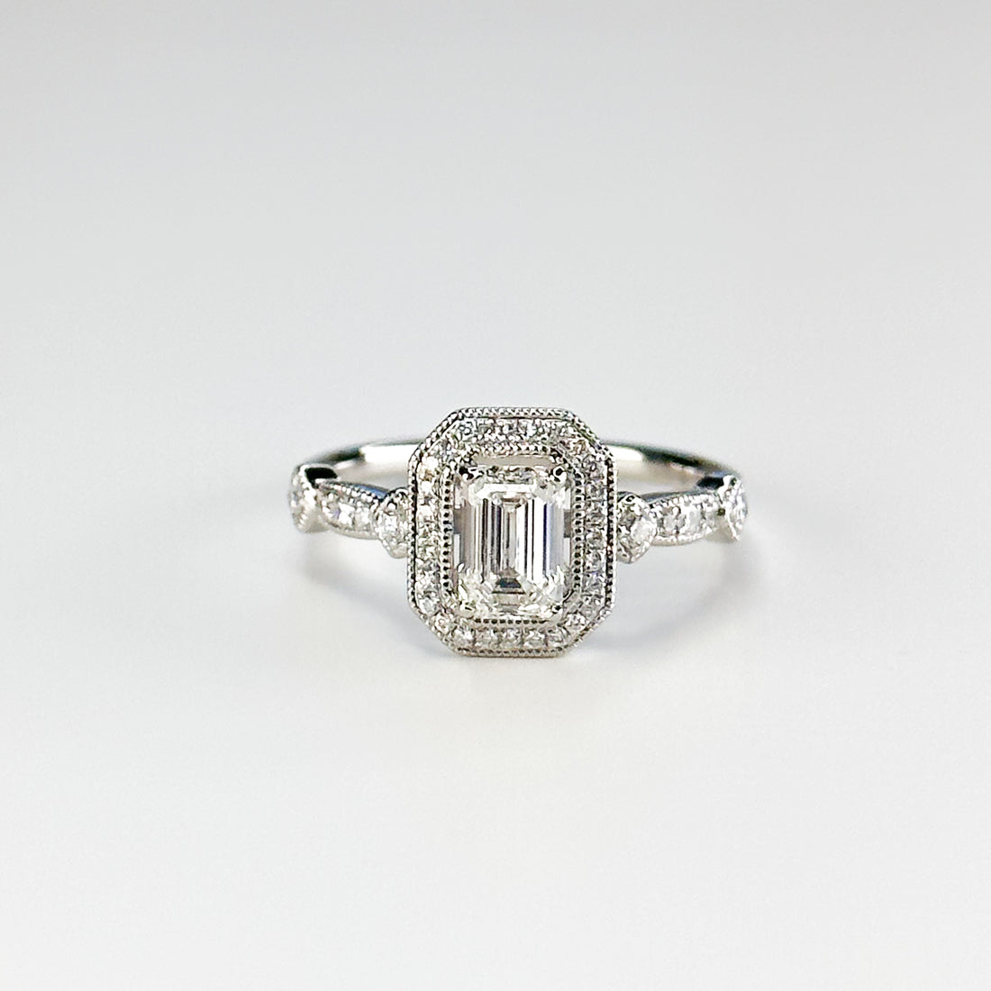 0.80ct Emerald Cut Diamond Ring