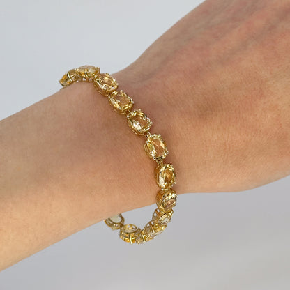 Citrine Bracelet in Yellow Gold