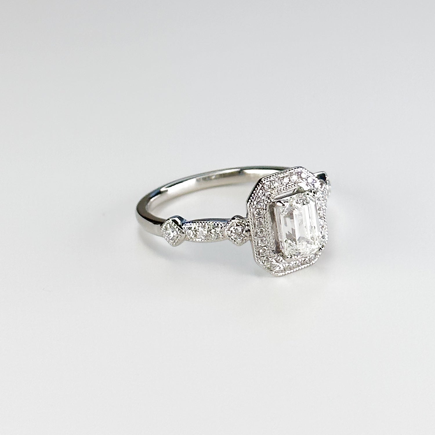 0.80ct Emerald Cut Diamond Ring