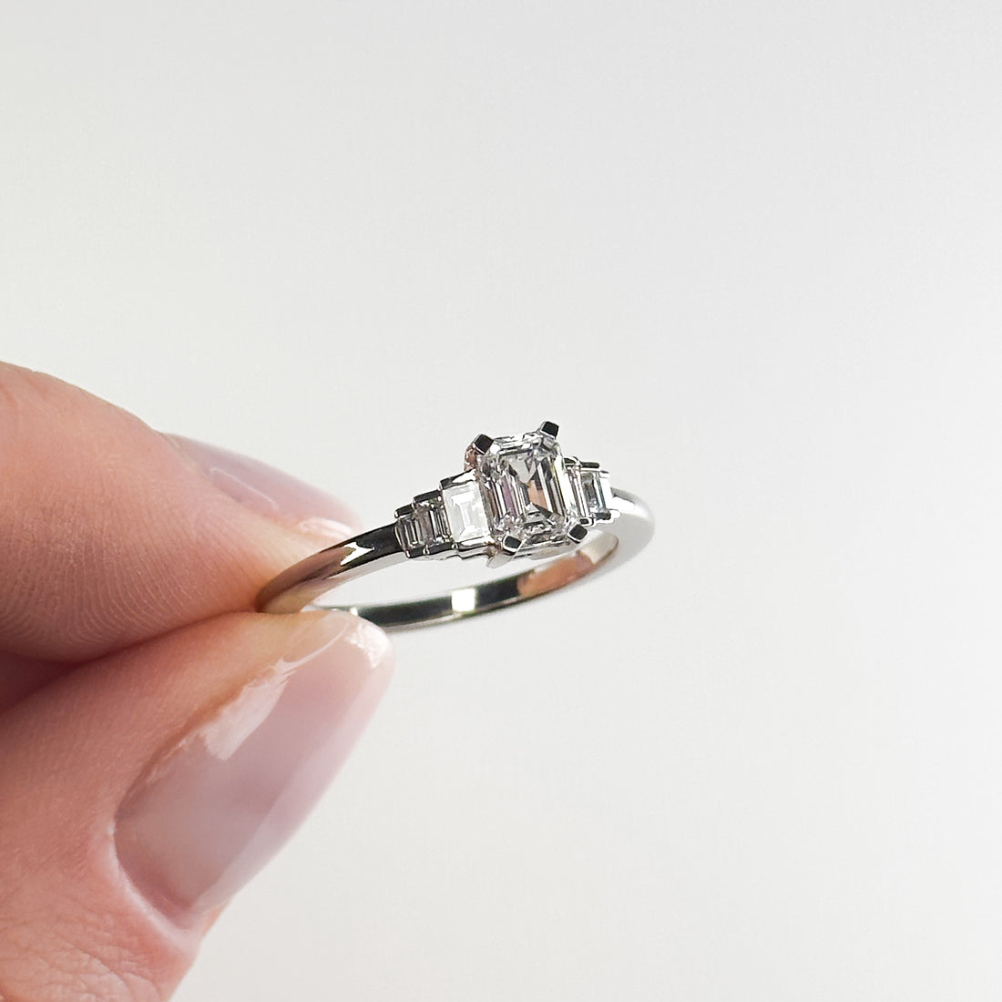 0.70ct Emerald Cut Diamond Ring