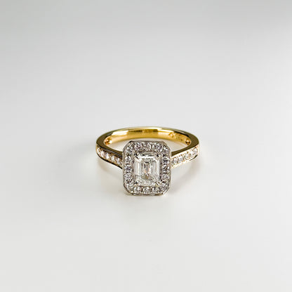 0.90ct Emerald Cut Diamond Ring