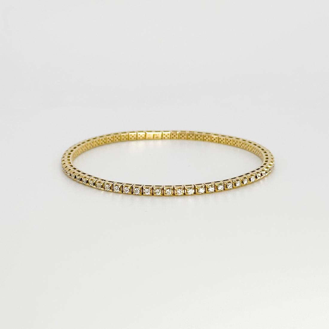 Expandable Diamond Tennis Bracelet in Yellow Gold