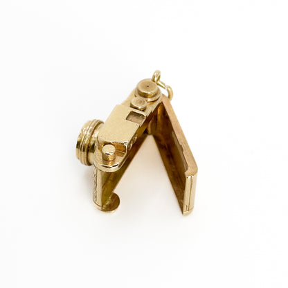 Yellow Gold Vintage Camera Charm