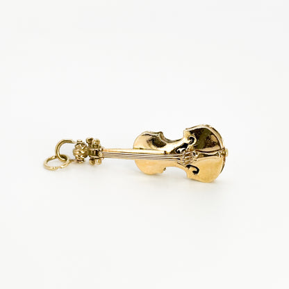 Yellow Gold Violin Charm