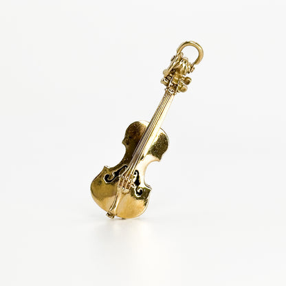 Yellow Gold Violin Charm